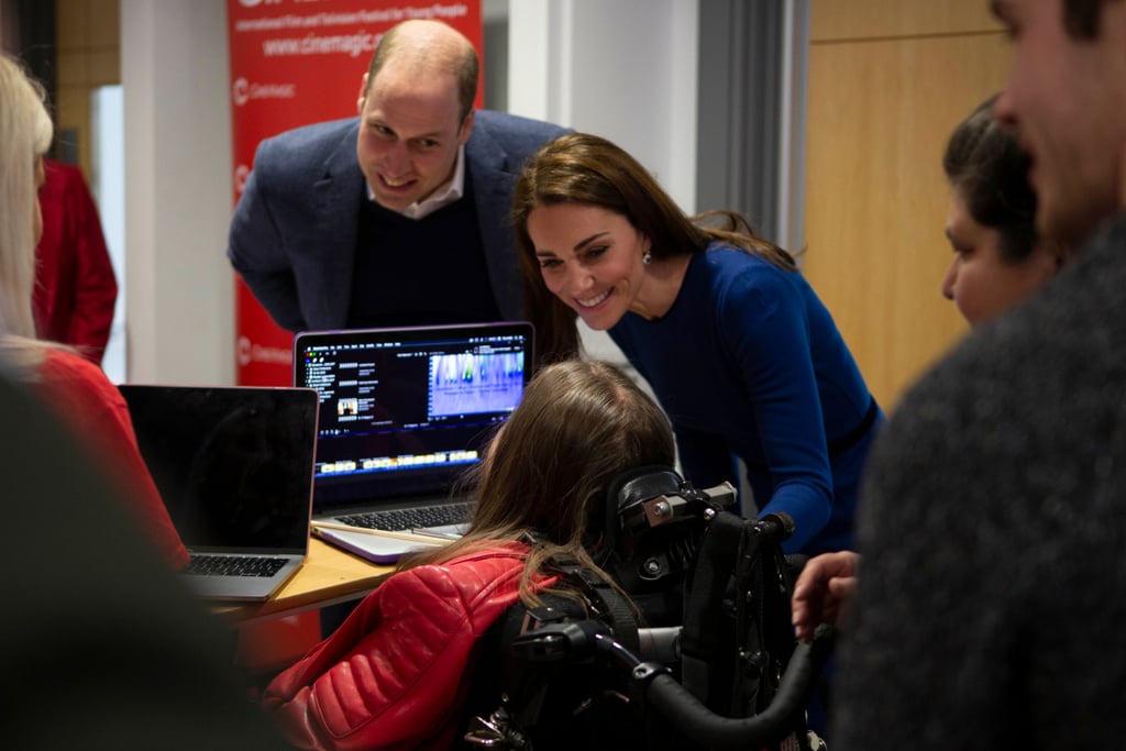 Kate Middleton Blue Jenny Packham Dress in Northern Ireland