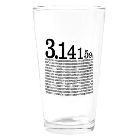 Pi Pint Glass