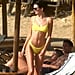 Kendall Jenner's Yellow Bikini in Greece