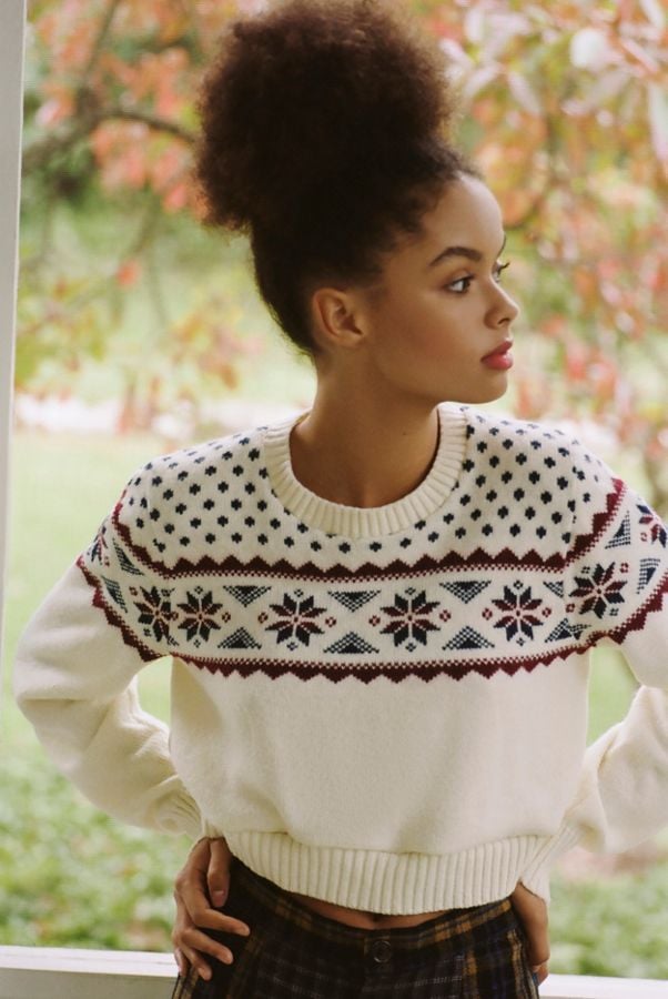 Urban Renewal Remade Fair Isle Cropped Sweater