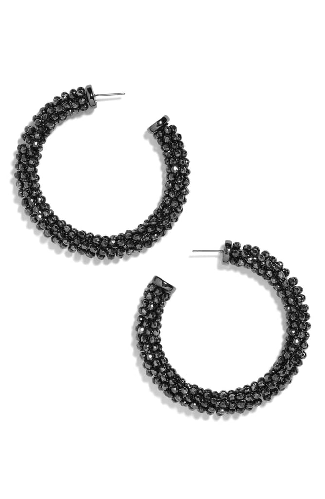 BaubleBar Danasia Faceted Beaded Hoop Earrings