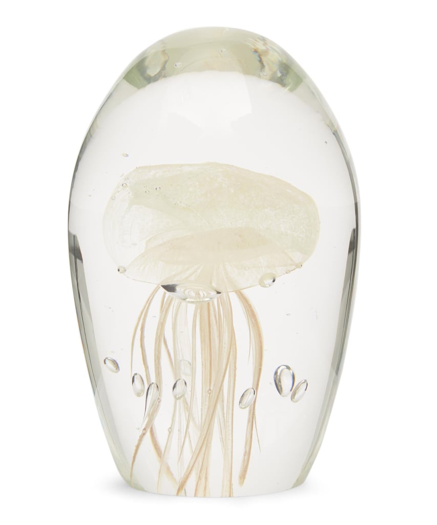 HK Living Glass Jellyfish Paperweight