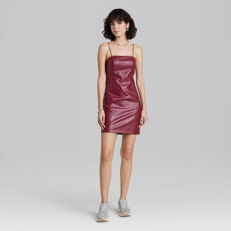 A Leather Dress: Wild Fable Sleeveless Faux Leather Bodycon Dress