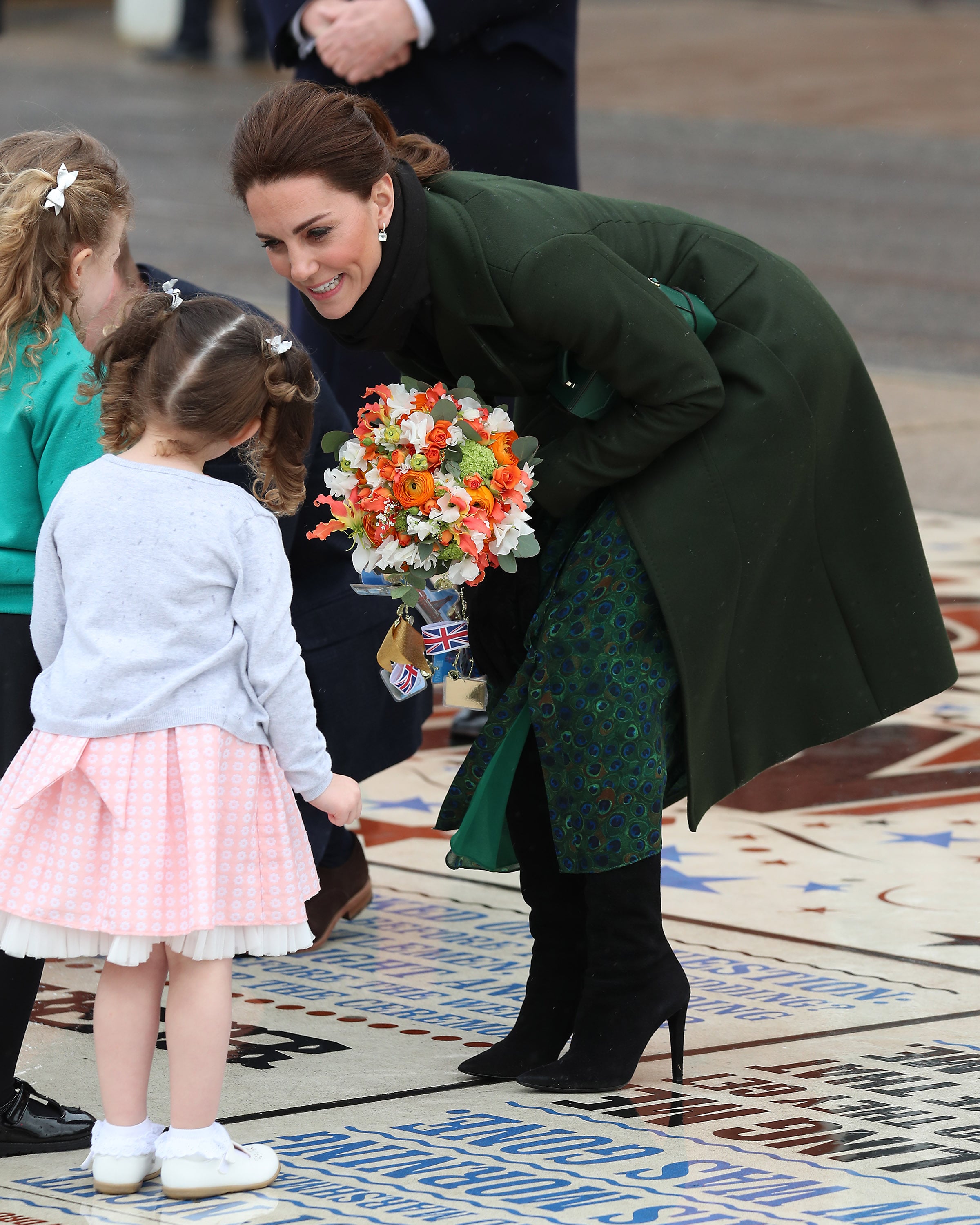 Kate Middleton Michael Kors Peacock Dress POPSUGAR Fashion