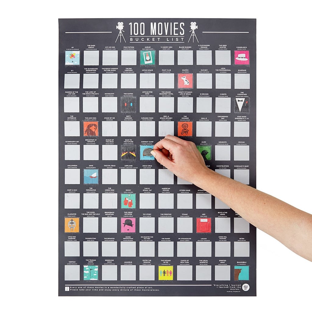 100 Classic Movies Scratch Off Poster
