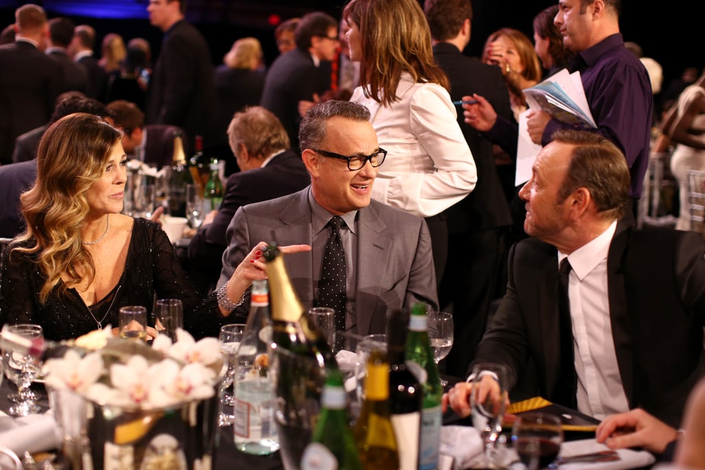 Tom Hanks, Rita Wilson, and Kevin Spacey shared a table and many laughs.
