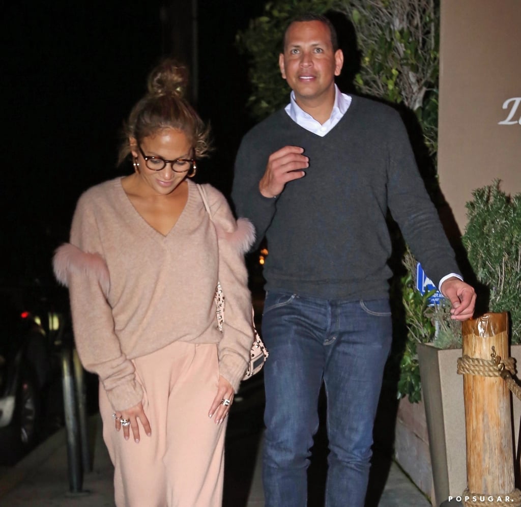 Jennifer Lopez Pink Furry Sweater By Sally Lapointe Popsugar