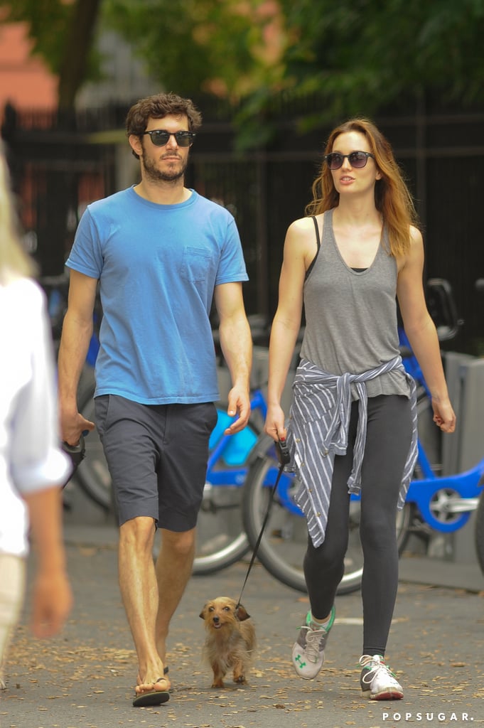 Leighton Meester and Adam Brody Walking Their Dogs
