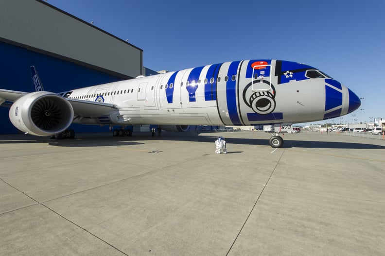 The R2-D2 jet was first unveiled at the Boeing Everett Factory on Sept. 12.