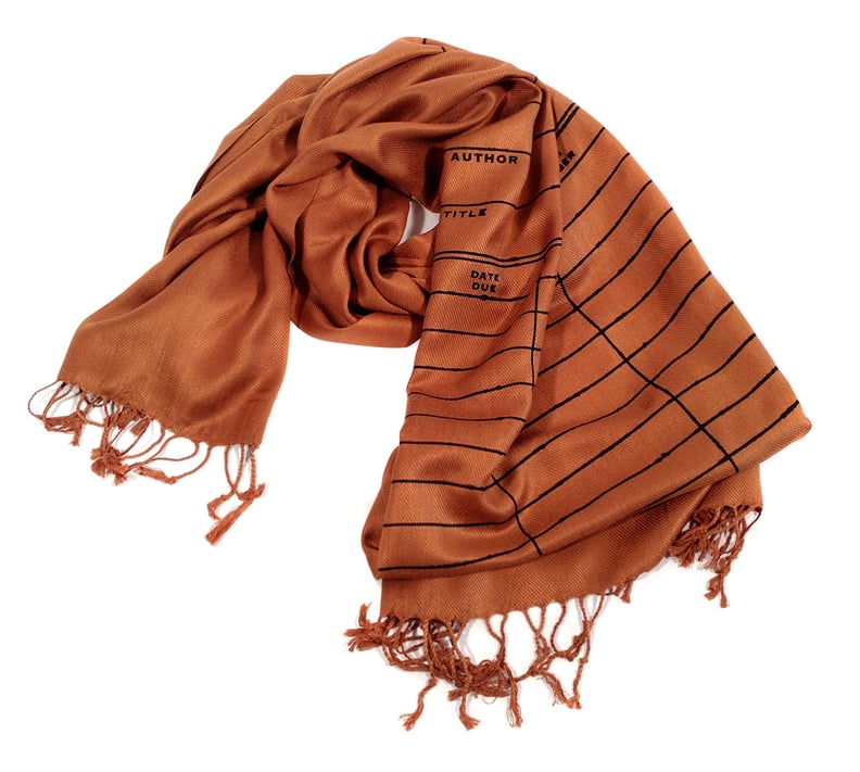 Library Due Date Card Scarf