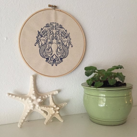 Nautical Embroidery Hoop