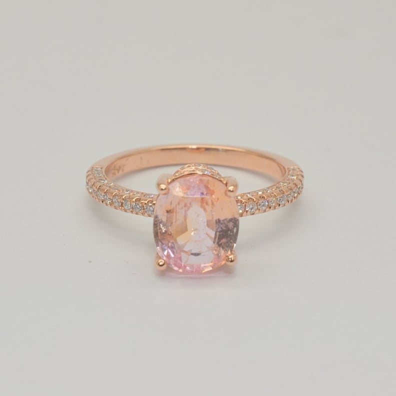 Padparadscha Engagement Ring