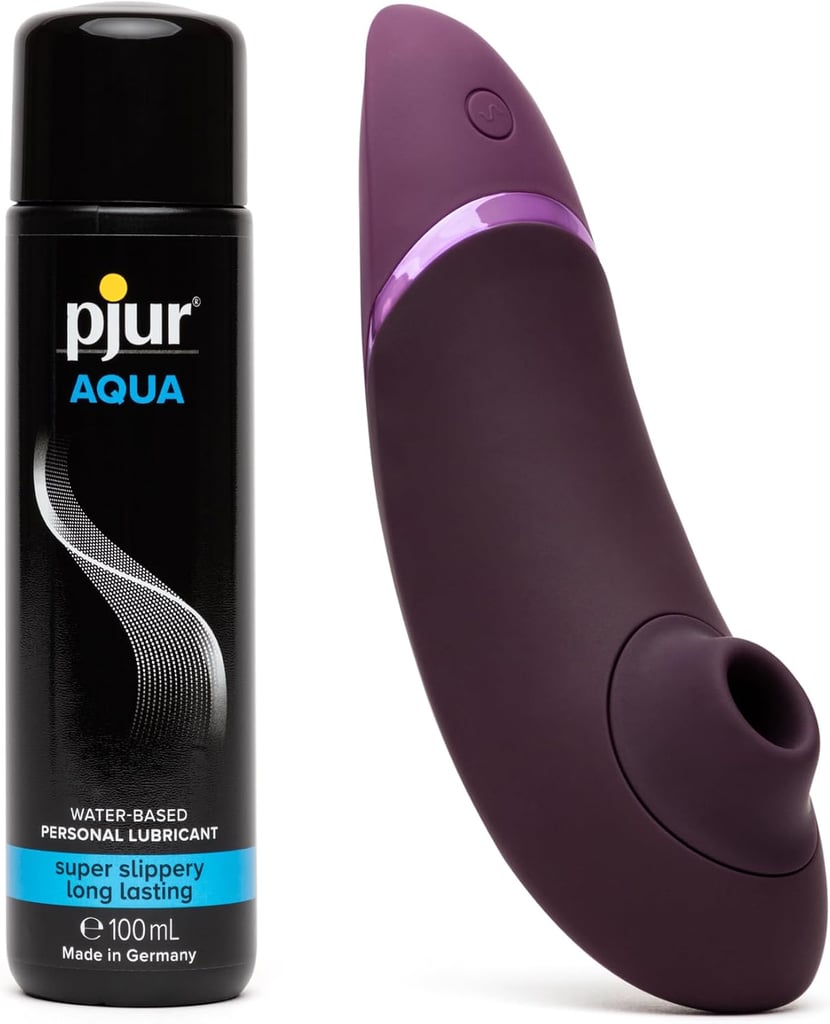 Womanizer Next 3D Pleasure Air Clit Sucker & Pjur Aqua Lube Bundle