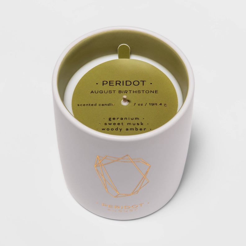 7oz Birthstone Ceramic Jar Peridot Candle (August)