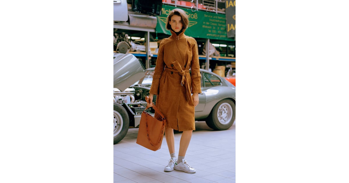Avec les filles discount suede trench coat