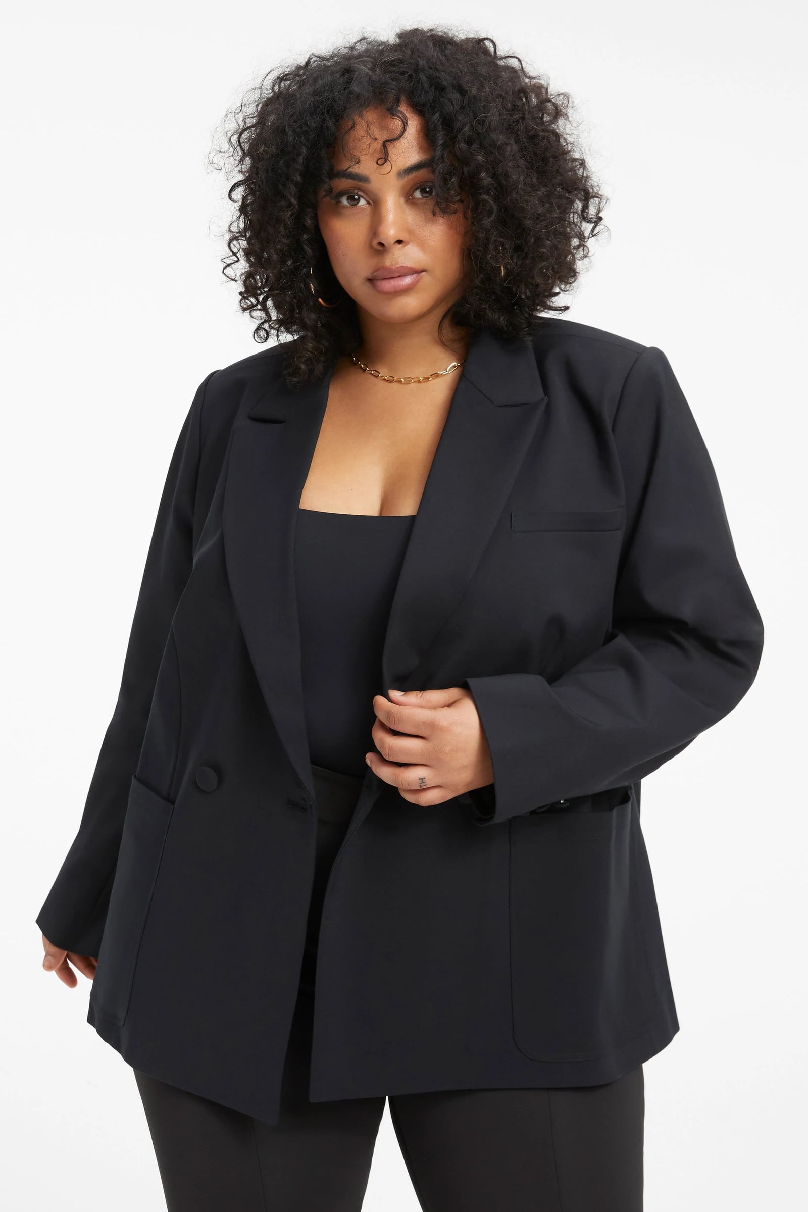 Plus Size Women Black Suits Formal Ladies Office Work Wear Pieces Outfits
