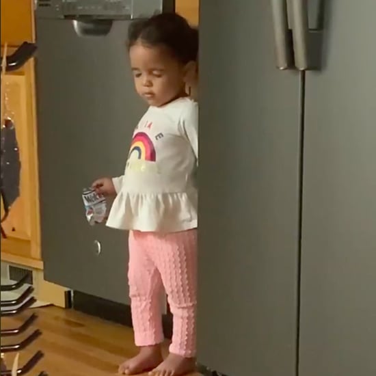 Video of Toddler Pretending to Sleep While Sneaking Snacks