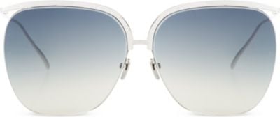 Linda Farrow White Gold Sunglasses