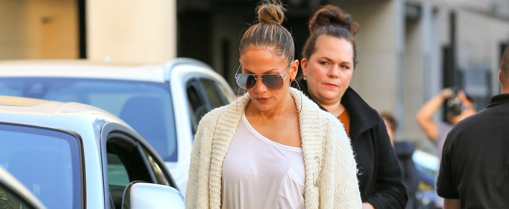 Jennifer Lopez's Yellow Hermes Birkin Bag December 2016