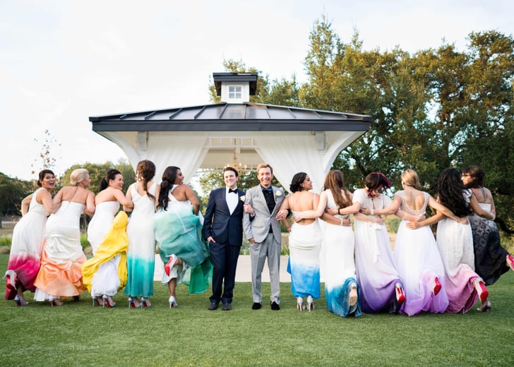Wedding With Bridesmaids in Rainbow Dresses POPSUGAR Love Sex