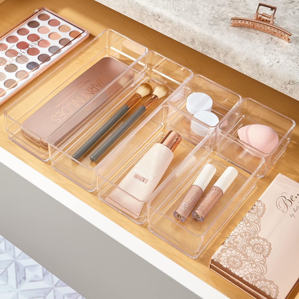 Drawer Organizer For Beauty Products: Stori Clear Plastic Vanity and Desk Drawer Organizers