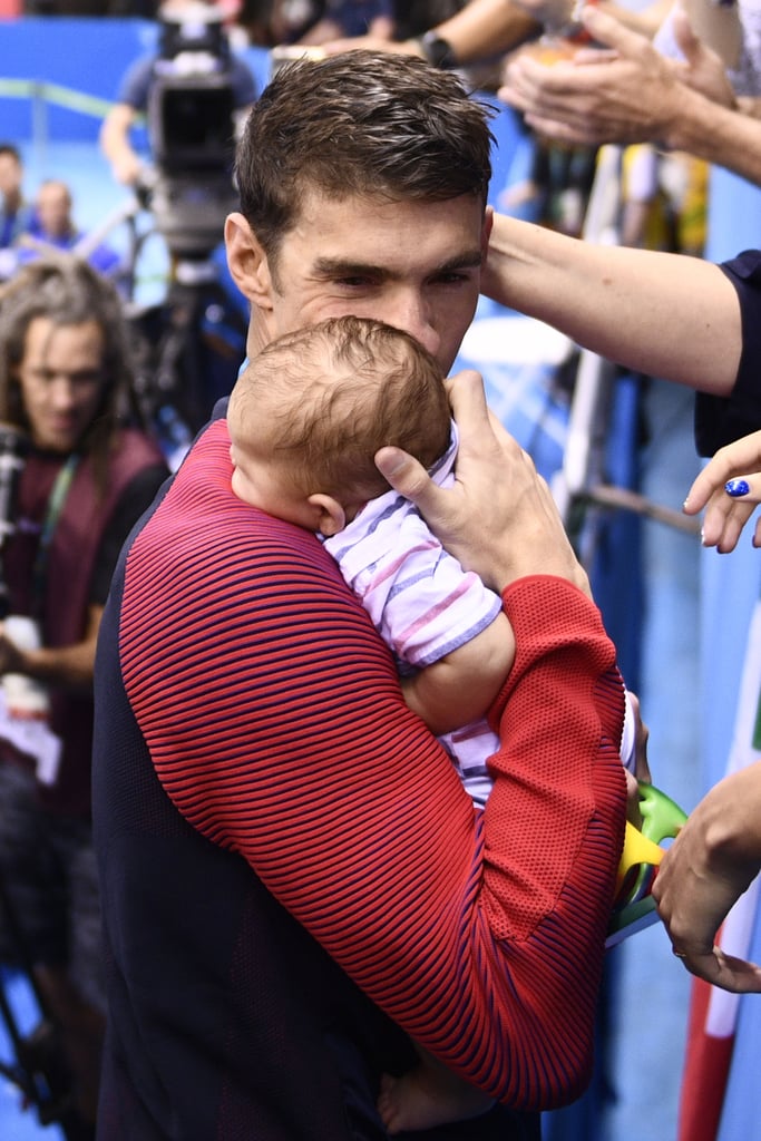 Michael Phelps's Son Boomer at the Summer Olympics 2016