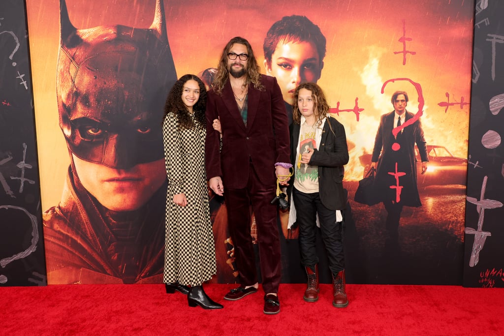 Jason Momoa and Kids Support Zoë Kravitz at Batman Premiere