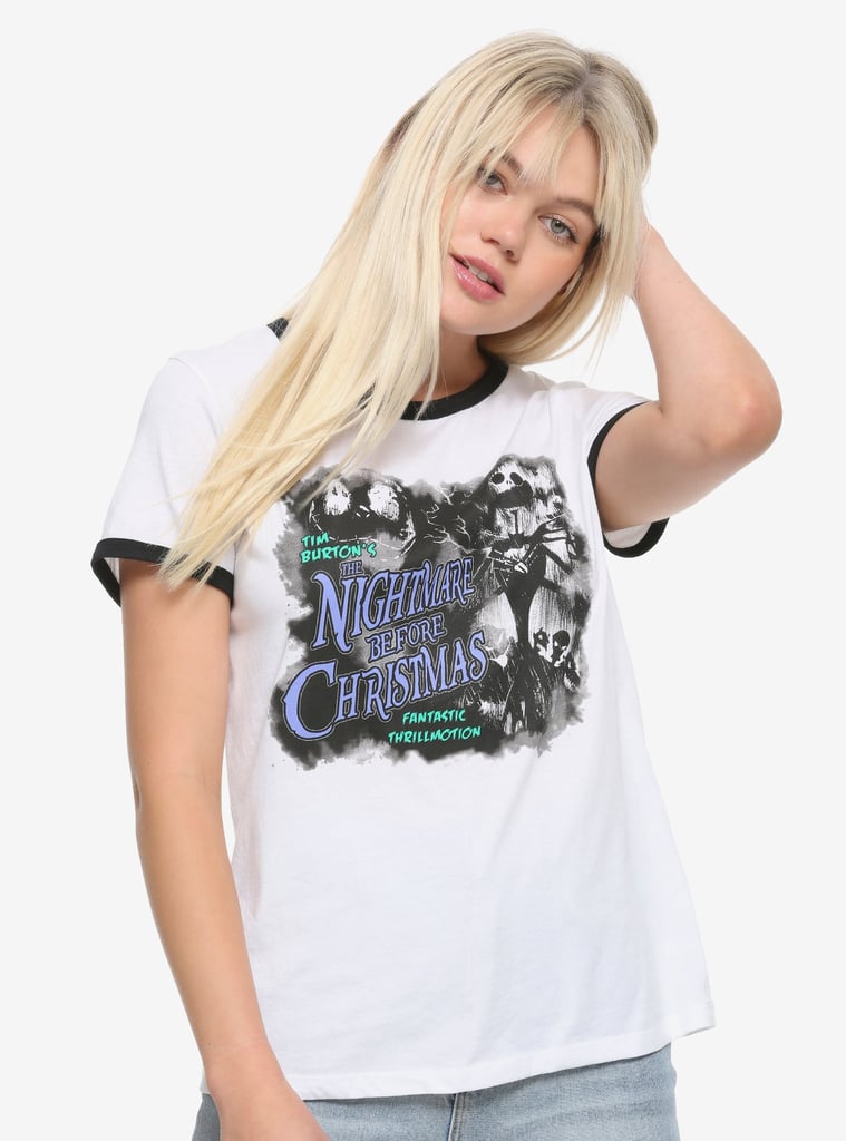 The Nightmare Before Christmas Horror Movie Poster Girls Ringer T-Shirt