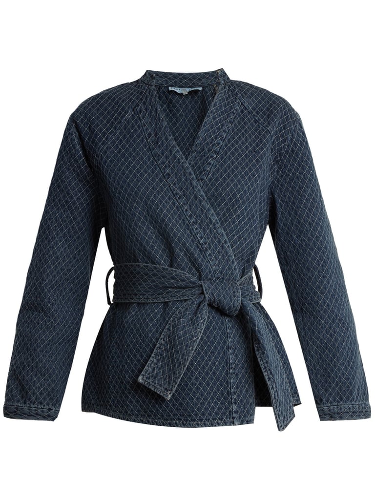 Apiece Apart Diamond-Quilted Denim Jacket