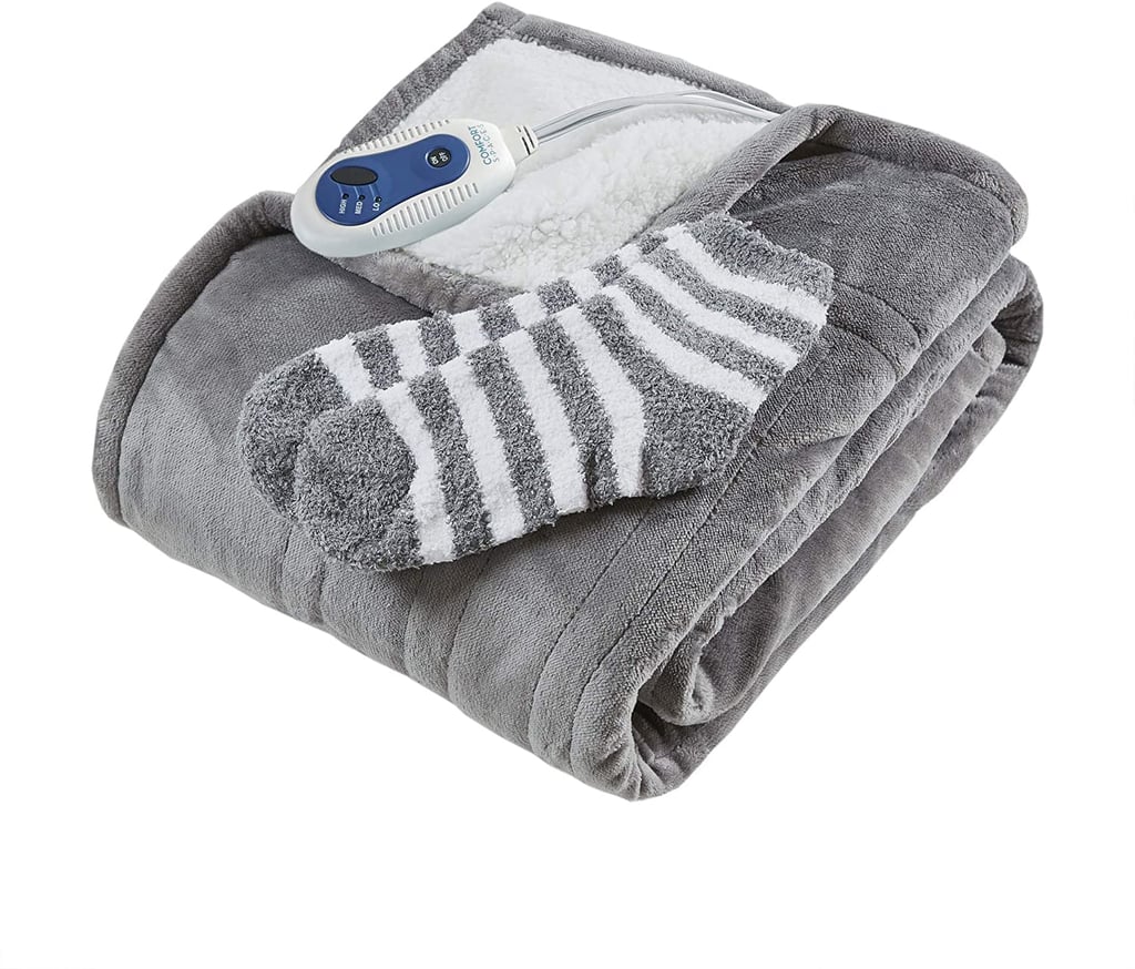 For Staying Warm: Comfort Spaces Electric Blanket Shoulder and Neck Wrap with Matched Sock Set