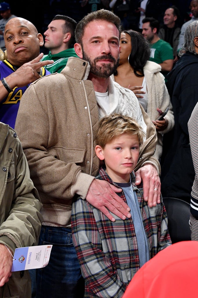 Ben Affleck and Son Samuel at Celtics-Lakers Game