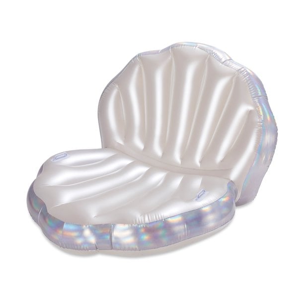 Play Day Inflatable Holographic Seashell Pool Float