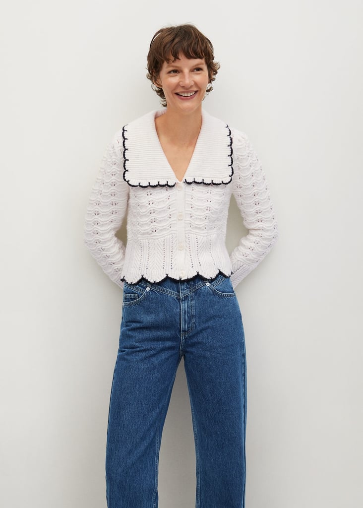 Mango Openwork Knit Cardigan Best Sweaters on Sale POPSUGAR Fashion