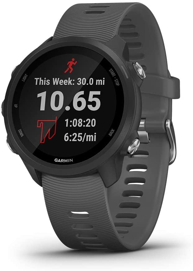 A Smartwatch: Garmin Forerunner 245 GPS Running Smartwatch