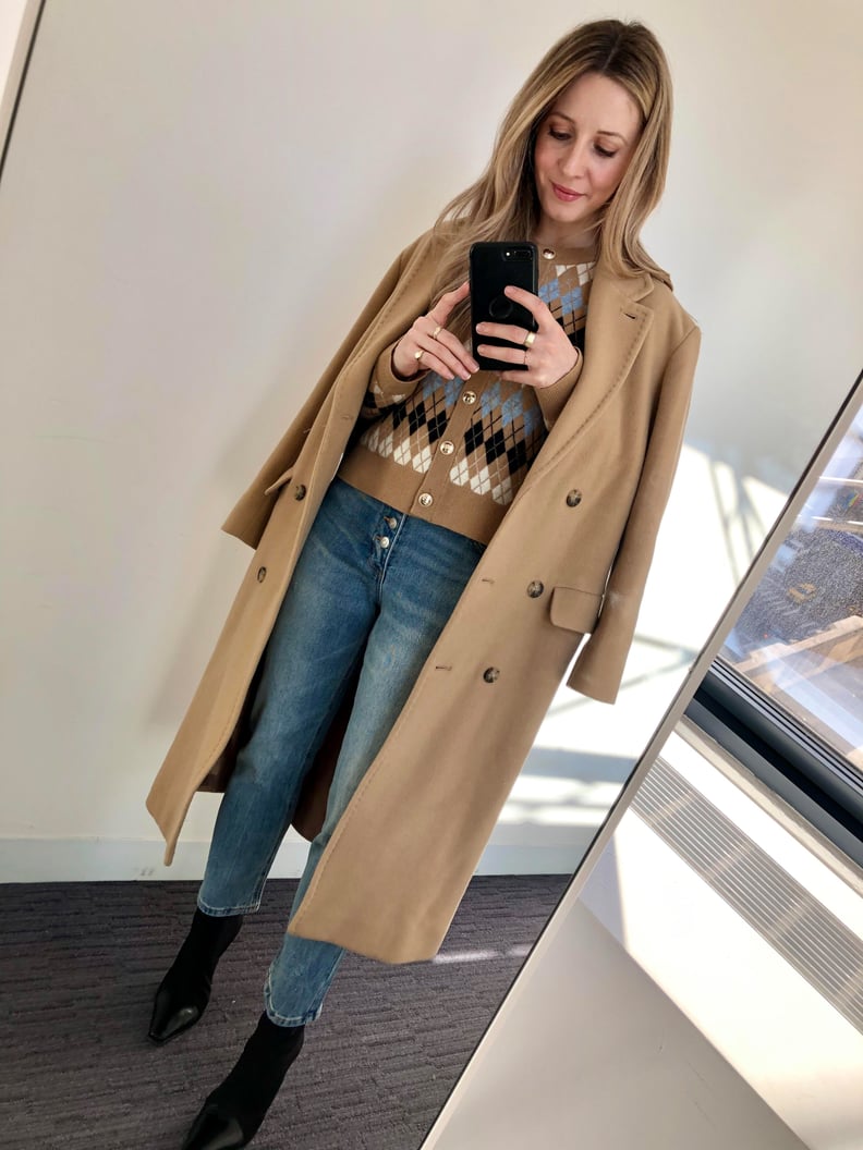 How I Styled My Straight-Leg Jeans: With a Cardigan, a Coat, and Boots