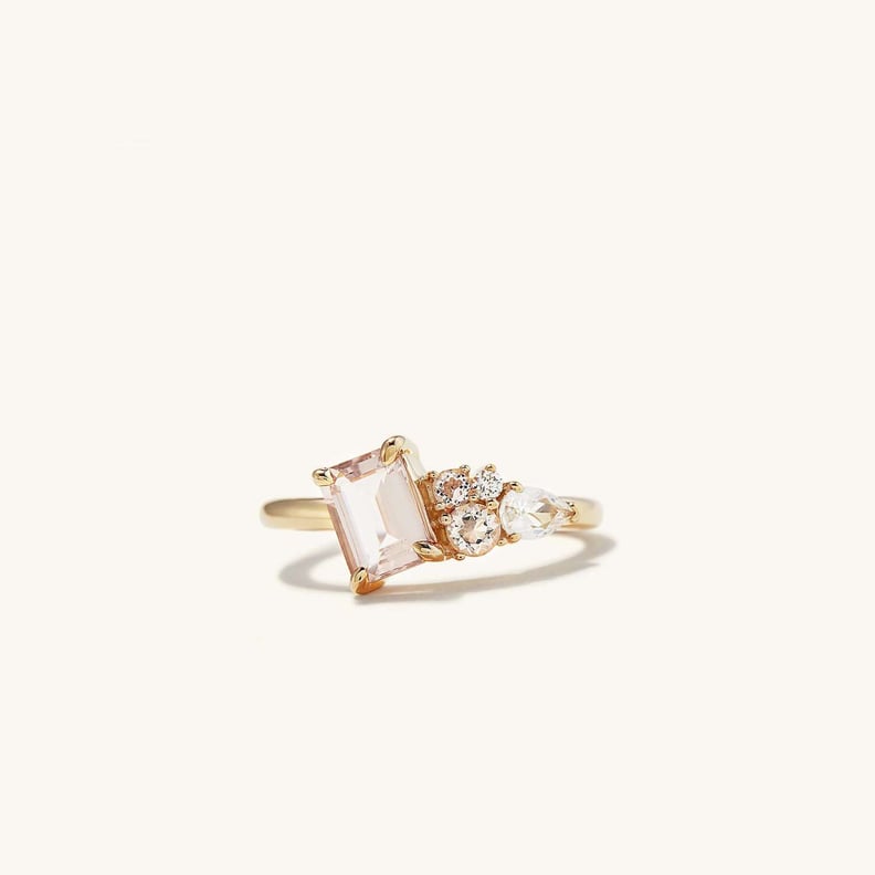 Mejuri Italic Cluster Ring Peach