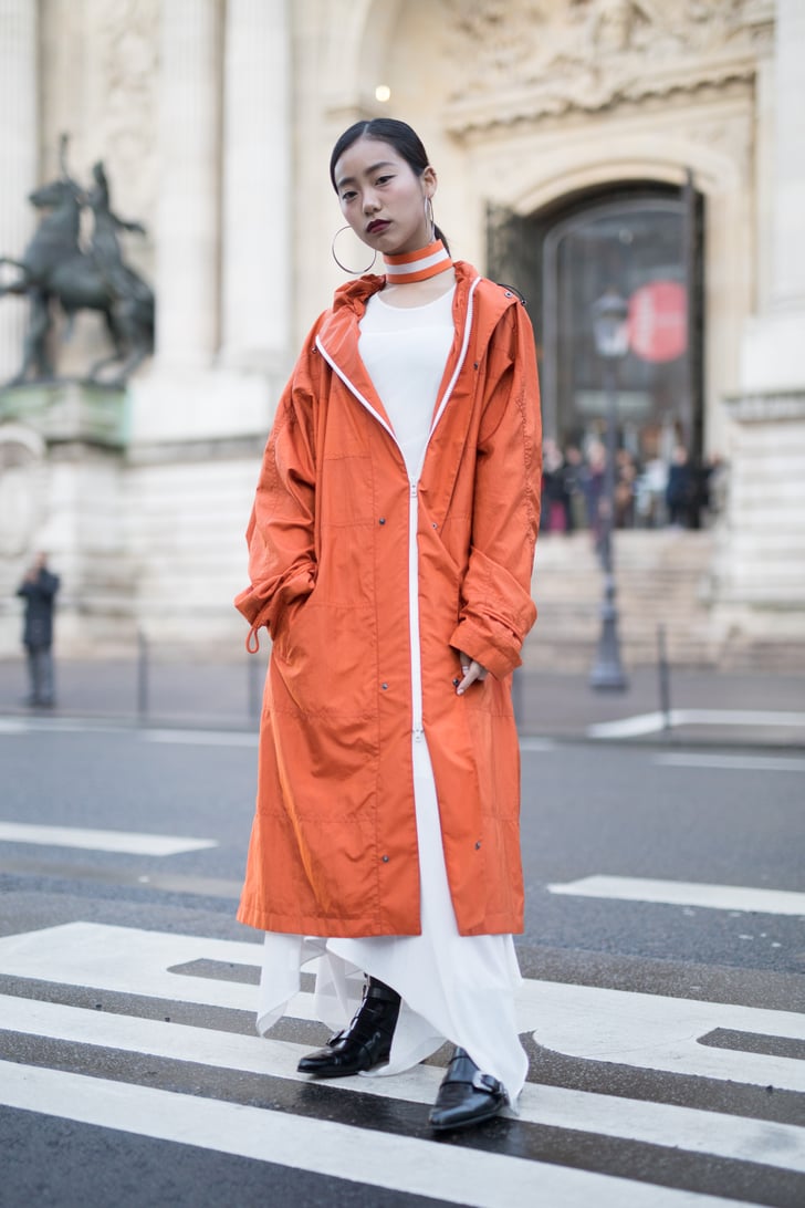 Orange dress coat on sale
