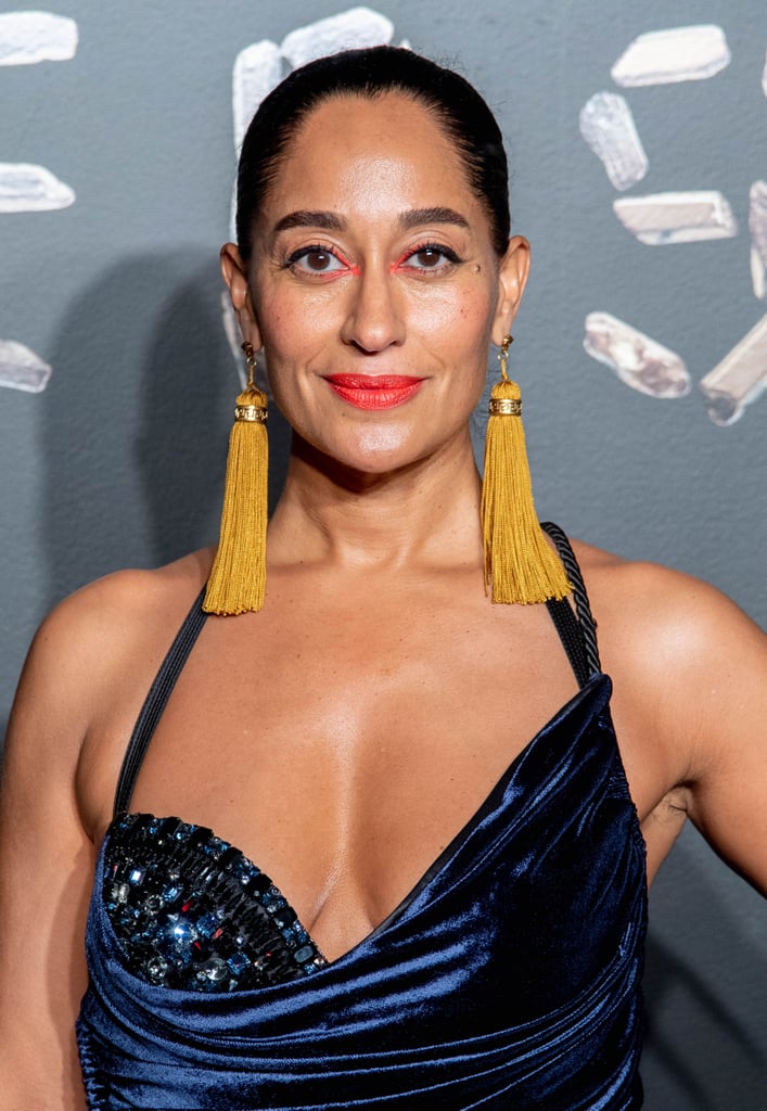 Tracee Ellis Ross's Colourful Winged Eyeliner at the Versace Fall 2019 Fashion Show