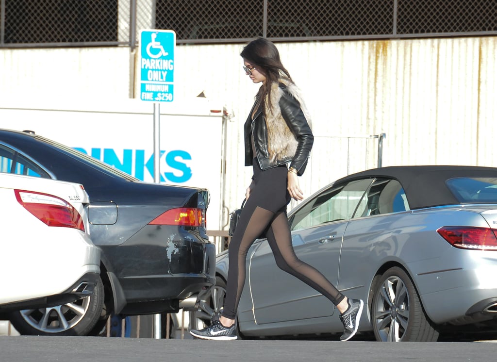Kendall Jenner Was Recently Spotted in a Pair of Sheer-Paneled Leggings