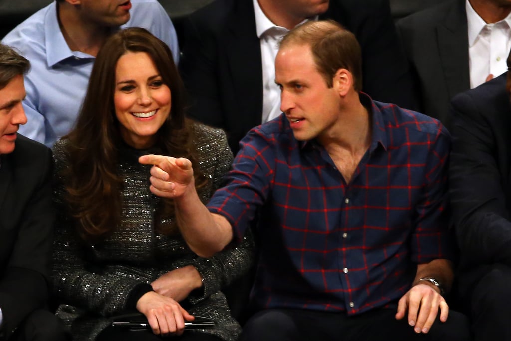 Prince William and Kate Middleton at Brooklyn Nets Game