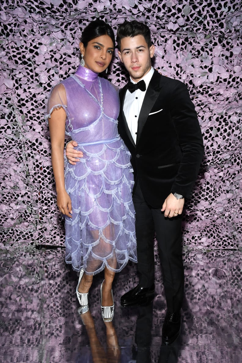 Priyanka Chopra Wearing a Purple Fendi Couture Dress at Cannes