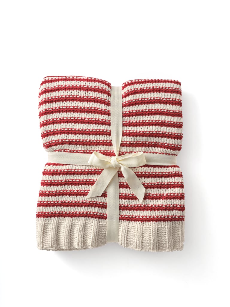 Michaels Christmas Decorations: Peppermint Lane Red-and-White Peppermint Stripe Throw Blanket