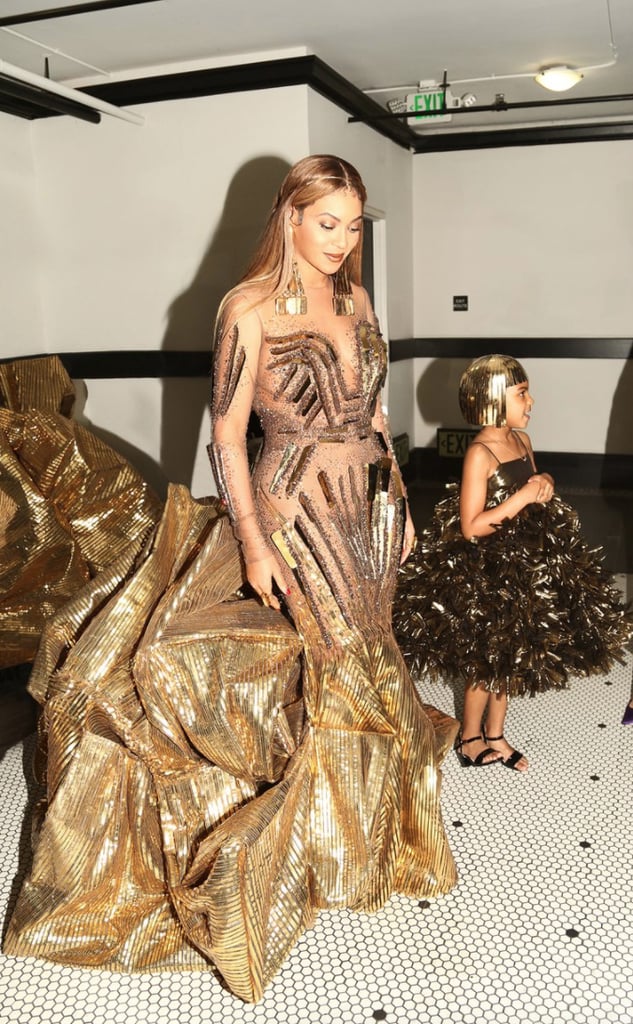 Beyoncé Wearing Gold Dress at 2018 Wearable Art Gala