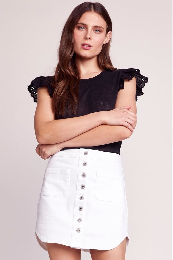 Shop Her Exact White Denim Skirt | Outer Banks: Shop Sarah Cameron's ...
