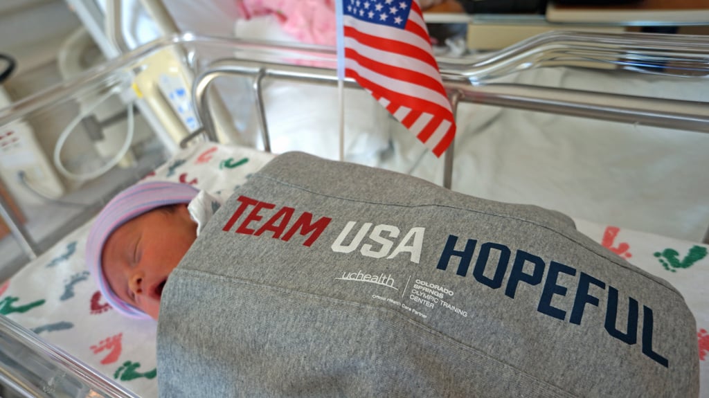 Team USA Hopeful Burp Cloths on Babies Born During Olympics