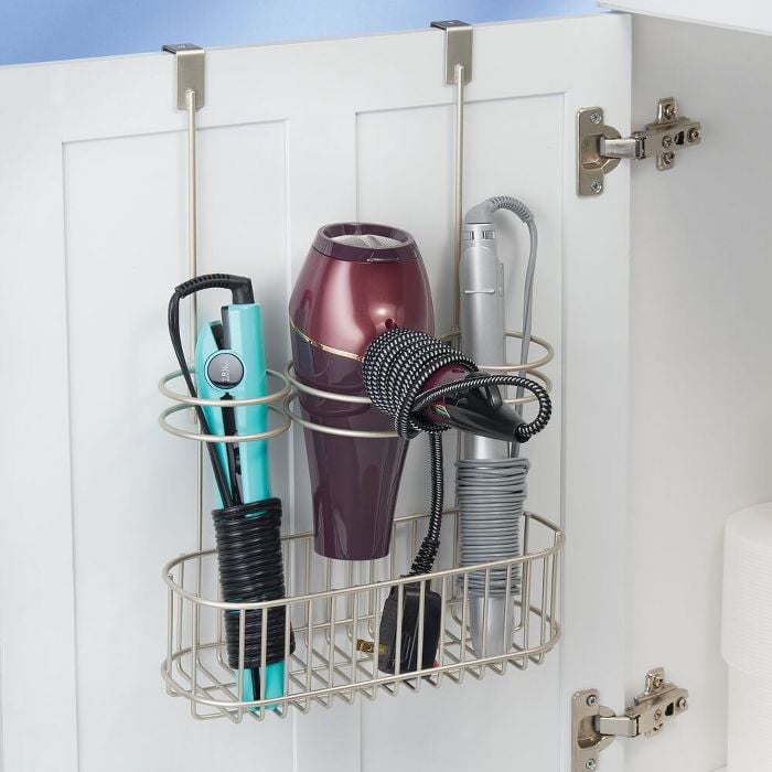 Hot Tool Haven: mDesign Over Cabinet Door Hair Care & Styling Tool Storage  Basket | These $20-and-Under Bathroom Finds Are Going to Rock Your World |  POPSUGAR Home Photo 10