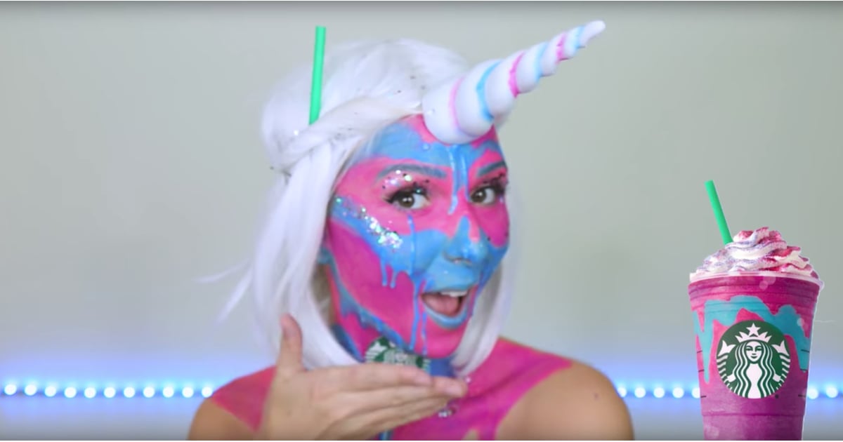 Starbucks Unicorn Frappuccino Halloween Makeup Popsugar Beauty