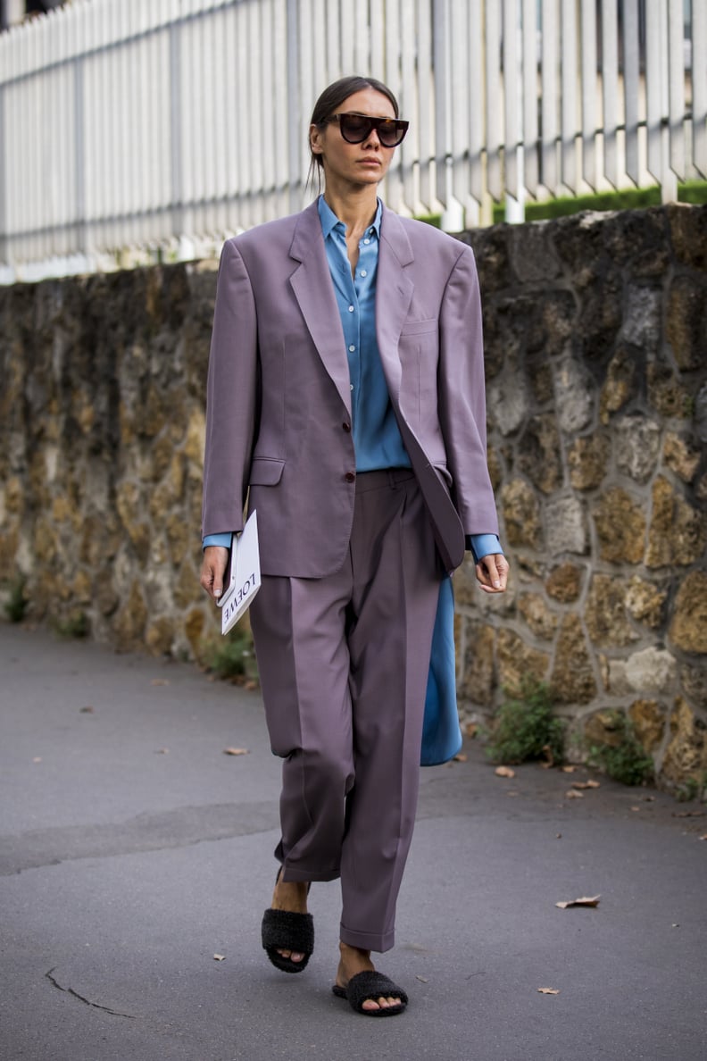 How to Wear Suits With Flat Sandals POPSUGAR Fashion
