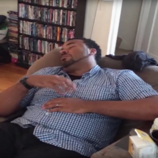 Dad Soothing Crying Baby in His Sleep
