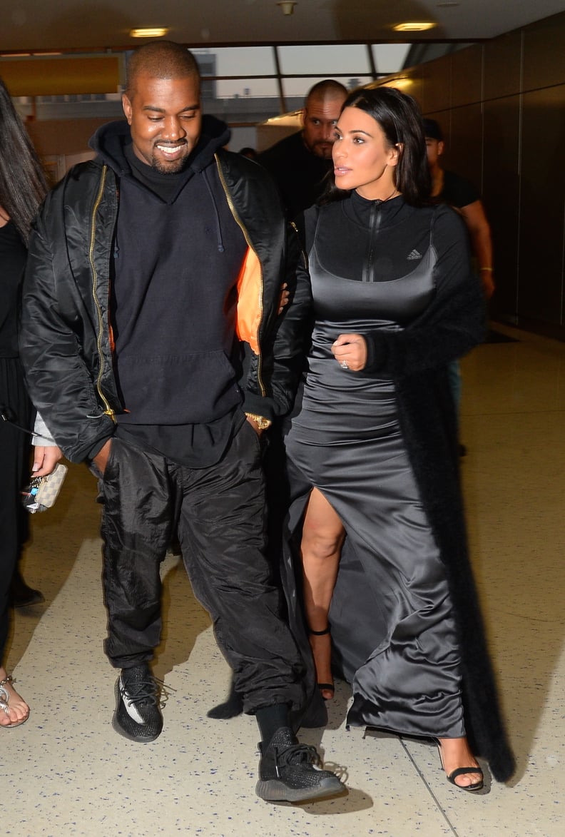 When Kim expertly layered her look and Kanye did the same — only with sweats and a jacket.